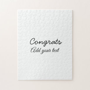 Einfache minimale Gratulation Abschlusskollektion Puzzle