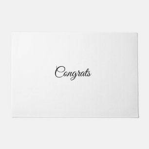 Einfache minimale Gratulation füge deinen Text Nam Fußmatte
