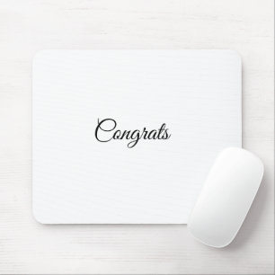 Einfache minimale Gratulation füge deinen Text Nam Mousepad