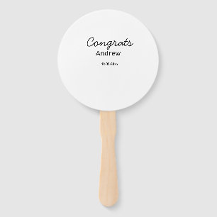 Einfache minimale Gratulation hinzufügen Name Datu Fächer