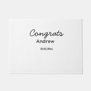 Einfache minimale Gratulation hinzufügen Name Datu Fußmatte