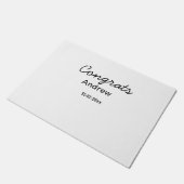 Einfache minimale Gratulation hinzufügen Name Datu Fußmatte (Schrägansicht)