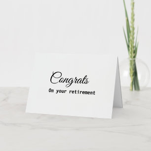 Einfache minimale Gratulation Renteneintritt Name