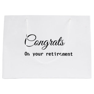 Einfache minimale Gratulation Renteneintritt Name Große Geschenktüte