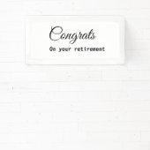 Einfache minimale Gratulationen Pensionierung hinz Banner (InSitu)