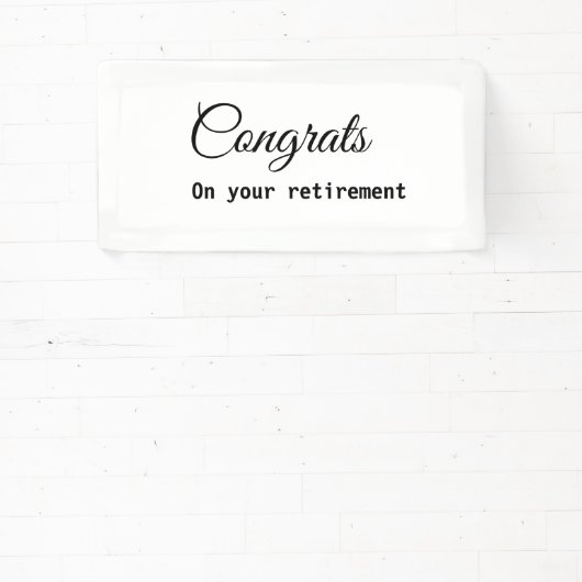Einfache minimale Gratulationen Pensionierung hinz Banner (InSitu)