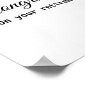 Einfache minimale Gratulationen Pensionierung hinz Poster (Ecke)