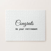 Einfache minimale Gratulationen Pensionierung hinz Puzzle (Horizontal)