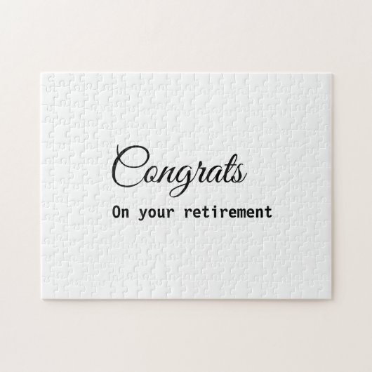 Einfache minimale Gratulationen Pensionierung hinz Puzzle (Horizontal)