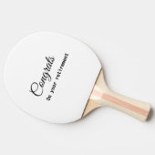 Einfache minimale Gratulationen Pensionierung hinz Tischtennis Schläger (Seitenansicht)