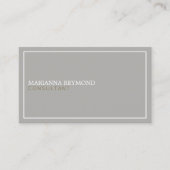 einfache minimale graue Beraterin Visitenkarte (Vorderseite)