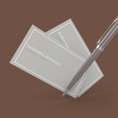 einfache minimale graue Beraterin Visitenkarte