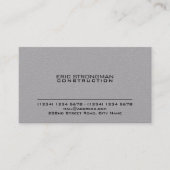 Einfache minimale graue Zementkraftpapier-Art Visitenkarte (Vorderseite)
