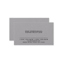 Einfache minimale graue Zementkraftpapier-Art Visitenkarte