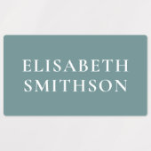 Einfache minimale Größe Grün Ihren Namen Schule hi Etiketten (Design 2)