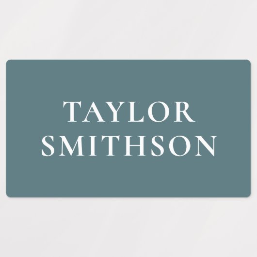 Einfache minimale Größe Grün Ihren Namen Schule hi Etiketten (Design 1)