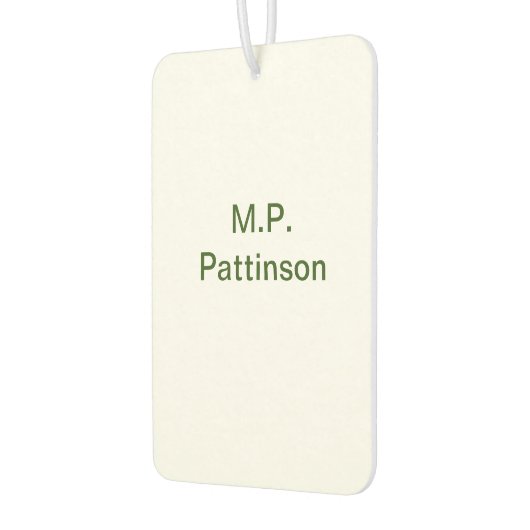 Einfache minimale grüne Eingabe des Fotos Autolufterfrischer (Links)