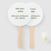 Einfache minimale grüne Eingabe des Fotos Fächer (Vorne und Hinten)