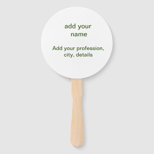 Einfache minimale grüne Eingabe des Fotos Fächer (Vorderseite)