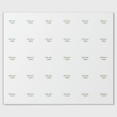 Einfache minimale grüne Eingabe des Fotos Geschenkpapier (Flach)