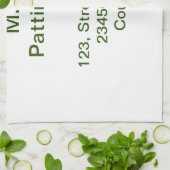 Einfache minimale grüne Eingabe des Fotos Geschirrtuch (Gefaltet)