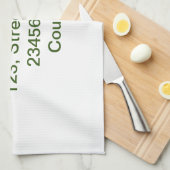 Einfache minimale grüne Eingabe des Fotos Geschirrtuch (Viertel Falte)