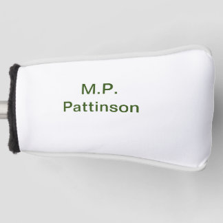 Einfache minimale grüne Eingabe des Fotos Golf Headcover