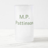 Einfache minimale grüne Eingabe des Fotos Mattglas Bierglas (Mittel)