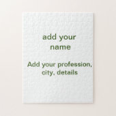 Einfache minimale grüne Eingabe des Fotos Puzzle (Vertikal)