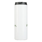 Einfache minimale grüne Eingabe des Fotos Thermosbecher (Rückseite)