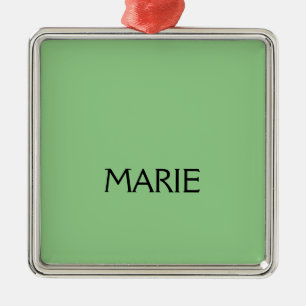 EINFACHE MINIMALE GRÜNE HINZUFÜGEN SIE IHREN NAMEN ORNAMENT AUS METALL