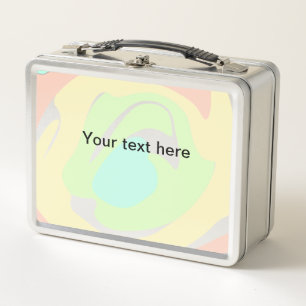 Einfache minimale grüne Wasserfarbe Glitter Text h Metall Brotdose