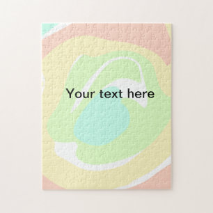 Einfache minimale grüne Wasserfarbe Glitter Text h Puzzle
