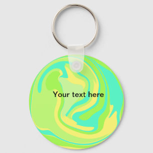 Einfache minimale grüne Wasserfarbe Glitter-Text h Schlüsselanhänger