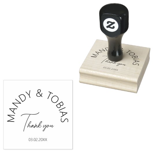 Einfache, minimale handschriftliche Hochzeit Gummistempel (Stempel)