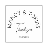 Einfache, minimale handschriftliche Hochzeit Gummistempel (Prägung)