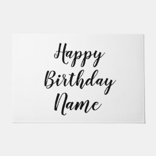 einfache minimale Happy Birthday Fügen Sie Ihren N Fußmatte