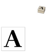 Einfache Minimale Hauptstadt Letter Wood Art Brief Gummistempel (Stempel)