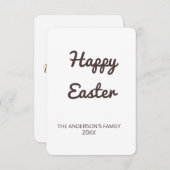 einfache minimale Hinzufügen eines Textes Oster Dankeskarte (Vorne/Hinten)