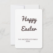 einfache minimale Hinzufügen eines Textes Oster Dankeskarte (Vorderseite)