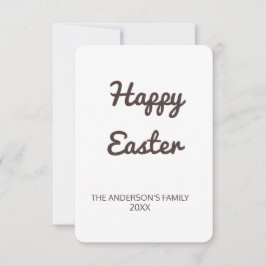 einfache minimale Hinzufügen eines Textes Oster Dankeskarte