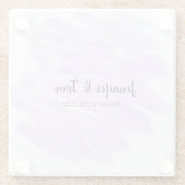 einfache minimale hinzufügen Ihren Namen benutzerd Glasuntersetzer (Rückseite)