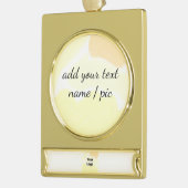 einfache minimale hinzufügen Ihren Namen Brautjung Banner-Ornament Gold (Links)