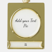 einfache minimale hinzufügen Ihren Namen Brautjung Banner-Ornament Gold (Vorderseite)