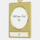 einfache minimale hinzufügen Ihren Namen Brautjung Banner-Ornament Gold (Links)