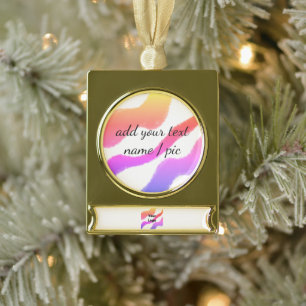 einfache minimale hinzufügen Ihren Namen Brautjung Banner-Ornament Gold