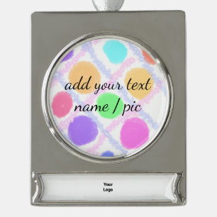 einfache minimale hinzufügen Ihren Namen Brautjung Banner-Ornament Silber