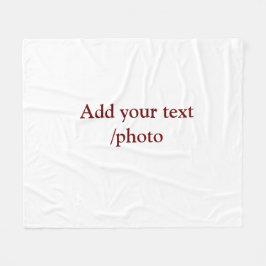 einfache minimale HINZUFÜGEN IHRER FOTO TEXT CHRIS Fleecedecke