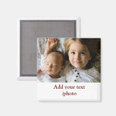 einfache minimale HINZUFÜGEN IHRER FOTO TEXT CHRIS Magnet (Vorderseite/Rückseite)