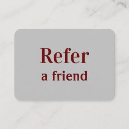 einfache minimale Hinzufügen Ihrer Namen Shop Salo Empfehlungskarte